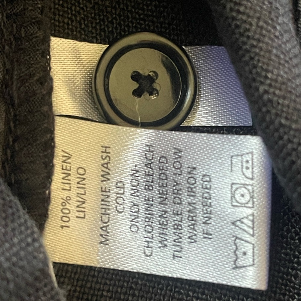 LOFT Black 100% Linen Mid-Rise Business Casual Trousers Pants Office Work NWOT - Picture 12 of 13